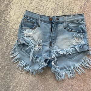 Denim shorts